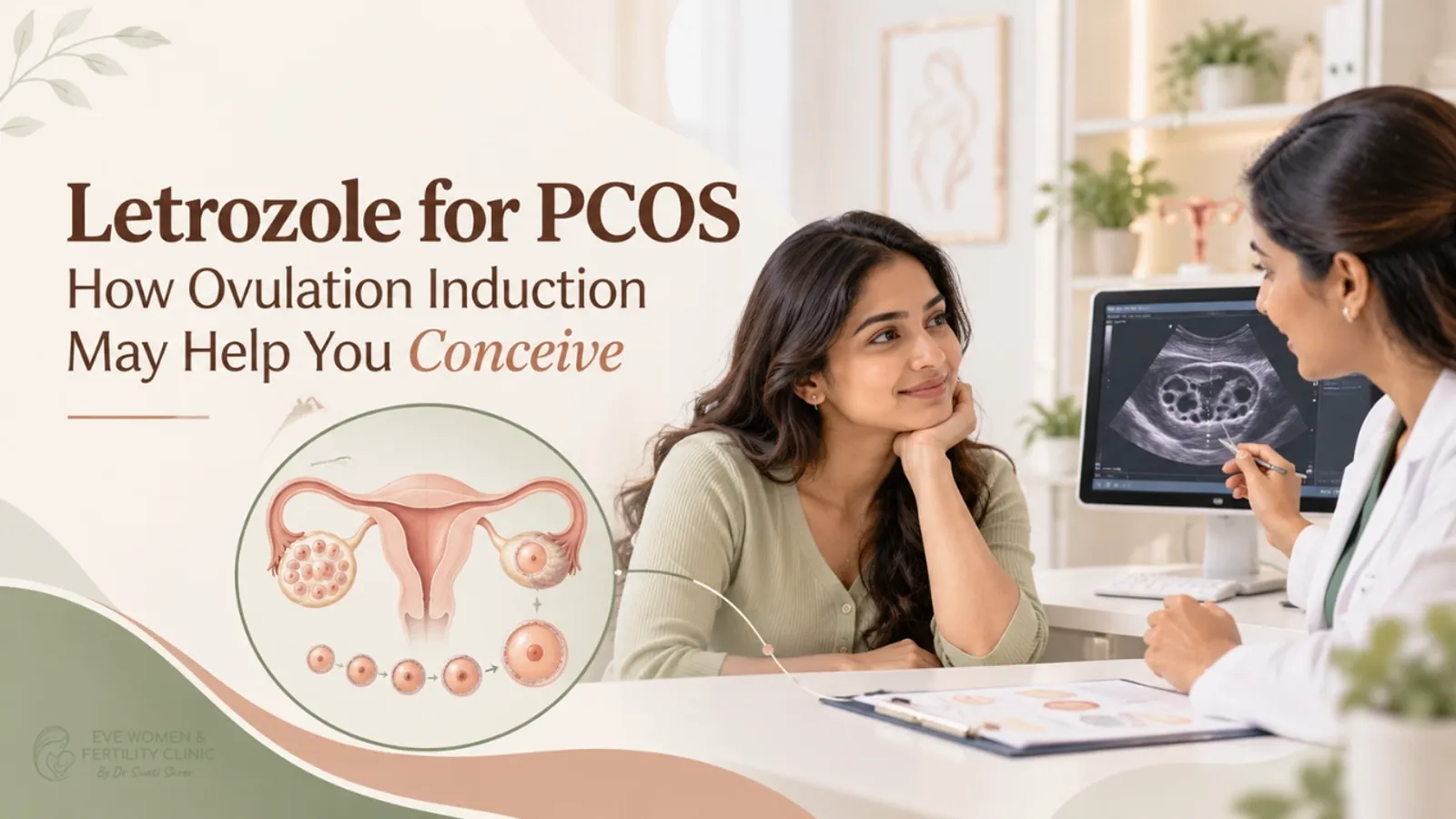 Illustration for guide on letrozole for pcos and how it can help you conceive